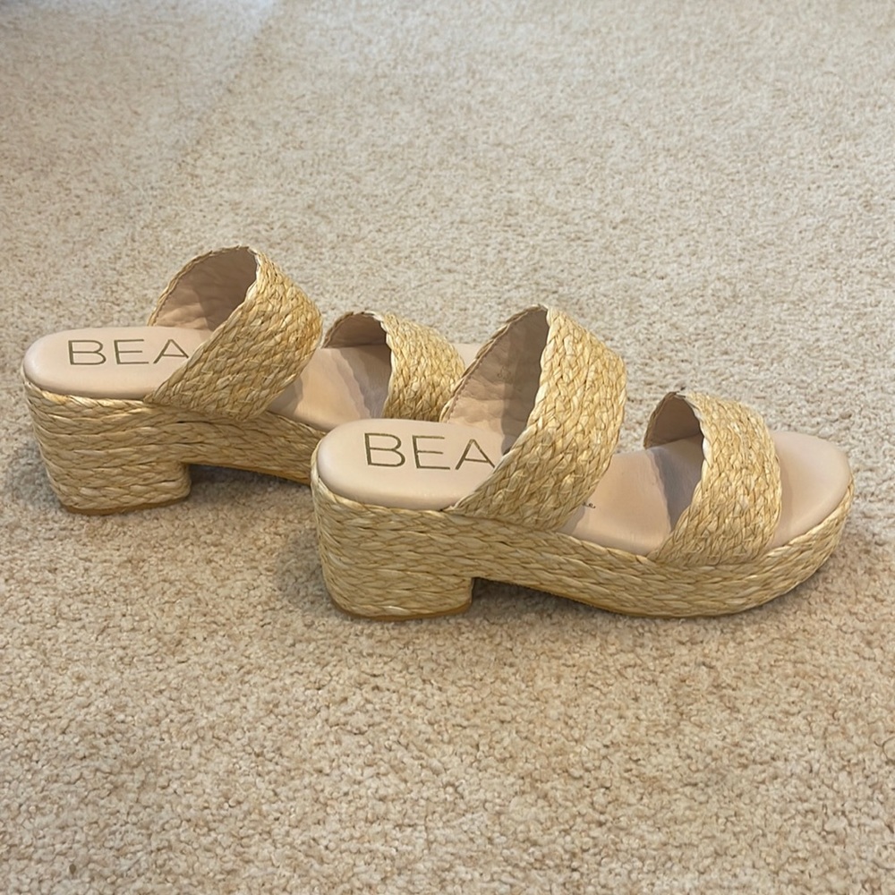 NEW Beach Rattan Heels